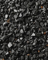 Black Plastic Seamless Texture Background with Rough Grain Detail