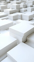 White Cube Abstract 3D Background