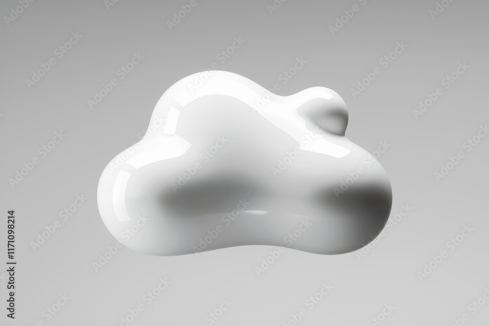 Poster Abstract 3D rendering of a smooth, white, amorphous blob against a neutral background.