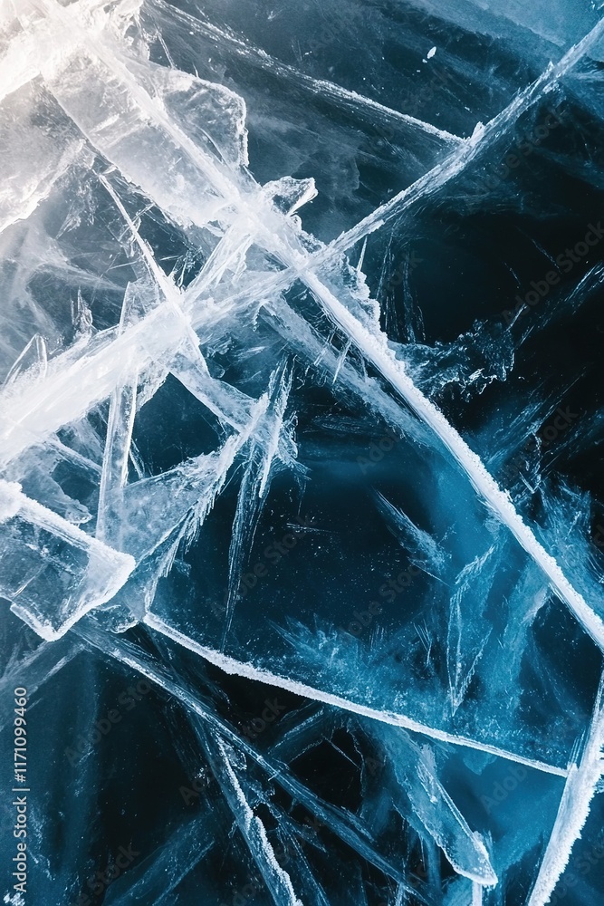 Poster translucent ice structures create mesmerizing interplay of light