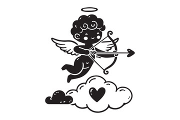 cupid with bow and arrow