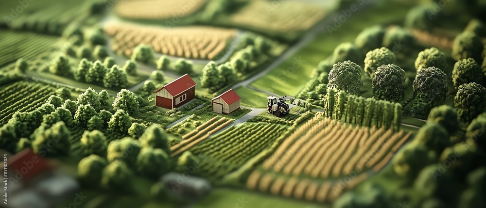 Poster technologydriven smart agriculture, advanced farming solutions with drones, sensors, and automated m