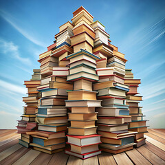 world book day piles of books concept design