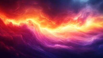 Abstract Colorful Nebula Cosmic Waves of Energy