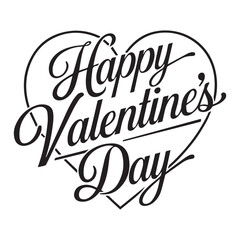 Valentine's Day Typography Illustration Art Vector Design