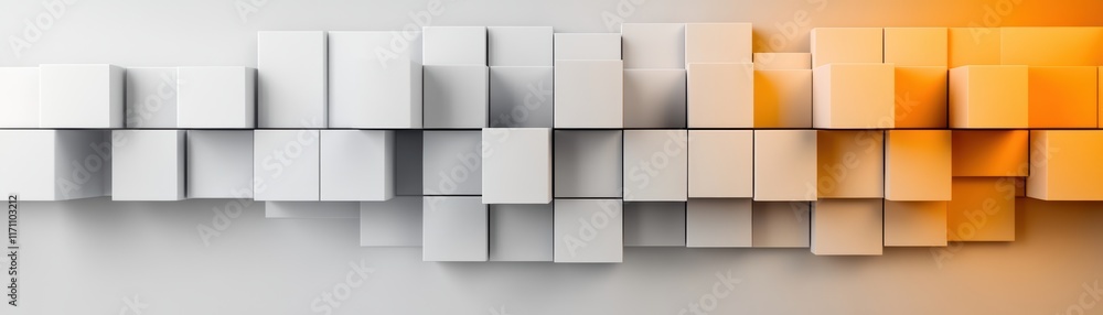 Poster dynamic interplay of colorful 3d cubes, a vibrant abstract background composition