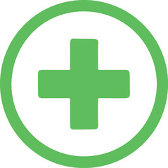 Obraz premium isolated Green medical cross symbol Vector, Green medical cross Silhouette, Green medical cross icon set,Green medical cross for logo, Vector illustration, Vector Graphic, EPS 10 , clip art work,