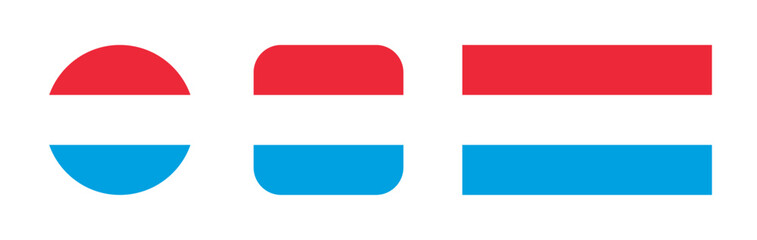 Luxembourg flag icon set