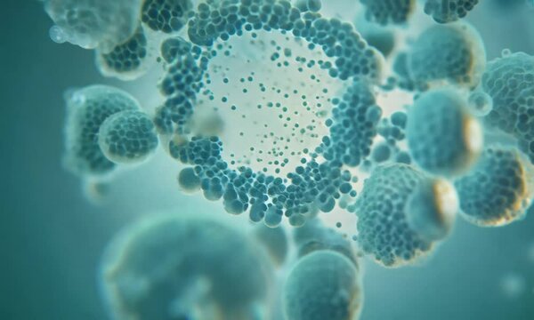 Highly Detailed Close-Up of Bacteria 