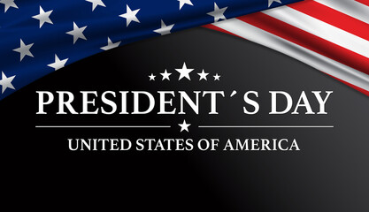 Happy Presidents Day USA Flag Backgorund