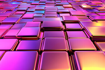 Obraz premium Abstract 3D Metallic Cube Background