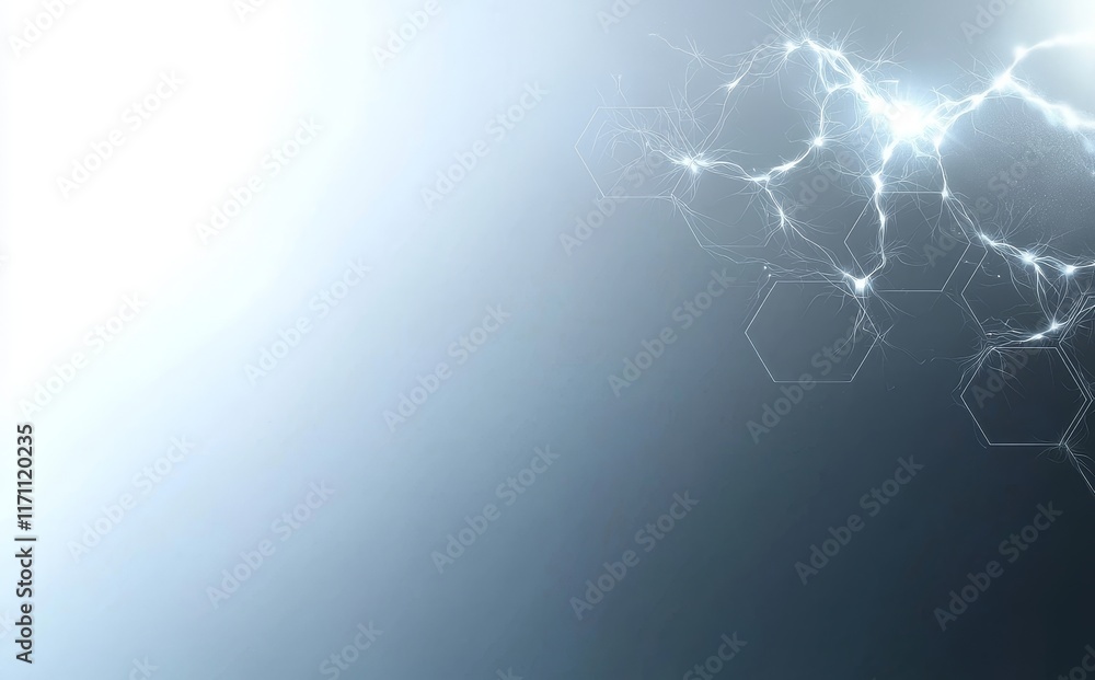 Poster A background with abstract hexagons and a digital high-tech aesthetic, perfect for technology concepts and including space for your text.