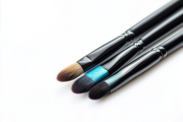 Obraz premium Makeup brushes isolated on white background, makeup concept