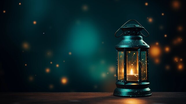 Enchanting latern glow in a blurred background. 