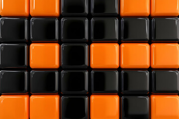 Obraz premium 3D Abstract Orange Black Cubes Background