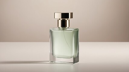 Elegant Glass Perfume Bottle: A Minimalist Still Life