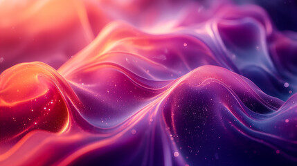 Obraz premium Abstract Cosmic Nebula With Swirling Purple, Pink, Orange, and Yellow Colors. Generative AI