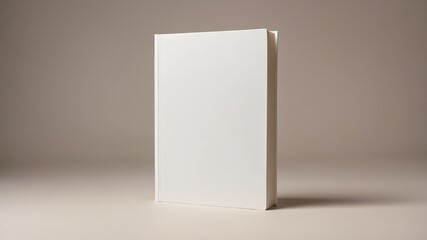 Blank White Book: Minimalist Studio Still Life