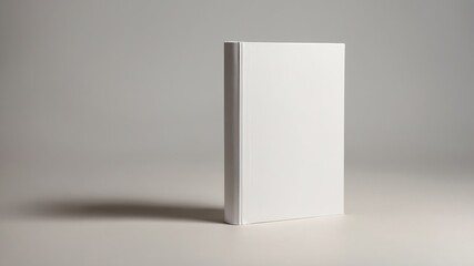 Blank White Book: Minimalist Studio Shot