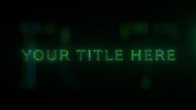 Mysterious Cinematic Text & Title Intro