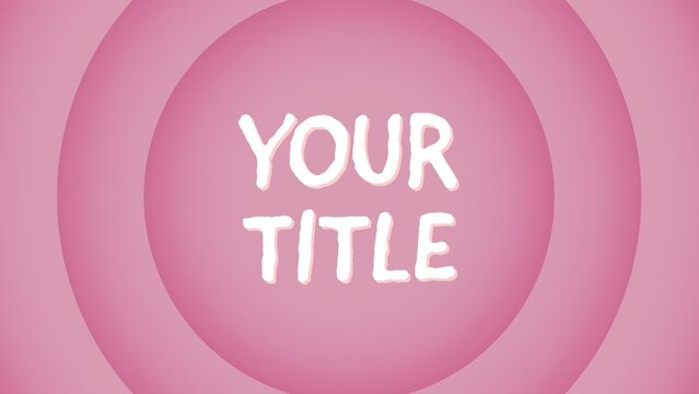 Puffy Comic Cartoon Circles Title Intro