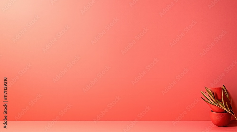 Poster minimalist red orange gradient abstract background with copy space