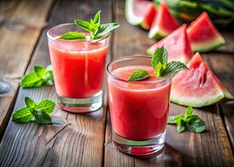 Cool pink watermelon mint drinks: vibrant summer cocktails, perfectly refreshing.