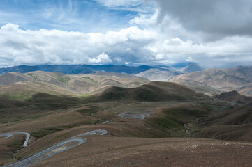 Pang La Pass (5,200m) is the last pass before reaching Mount Everest Base Camp, between Shigatse and Rongbuk, Tibet, China