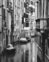 Beautiful Black and White Venice Canal Photography