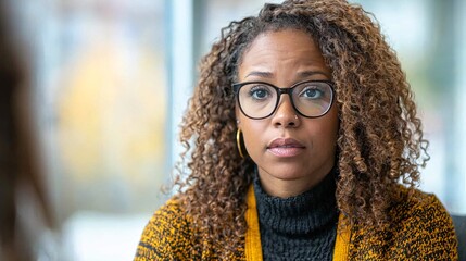 Travel Insurance Assistance travel agent explaining coverage options to a client in a cozy office setting Stock Photo with side copy space