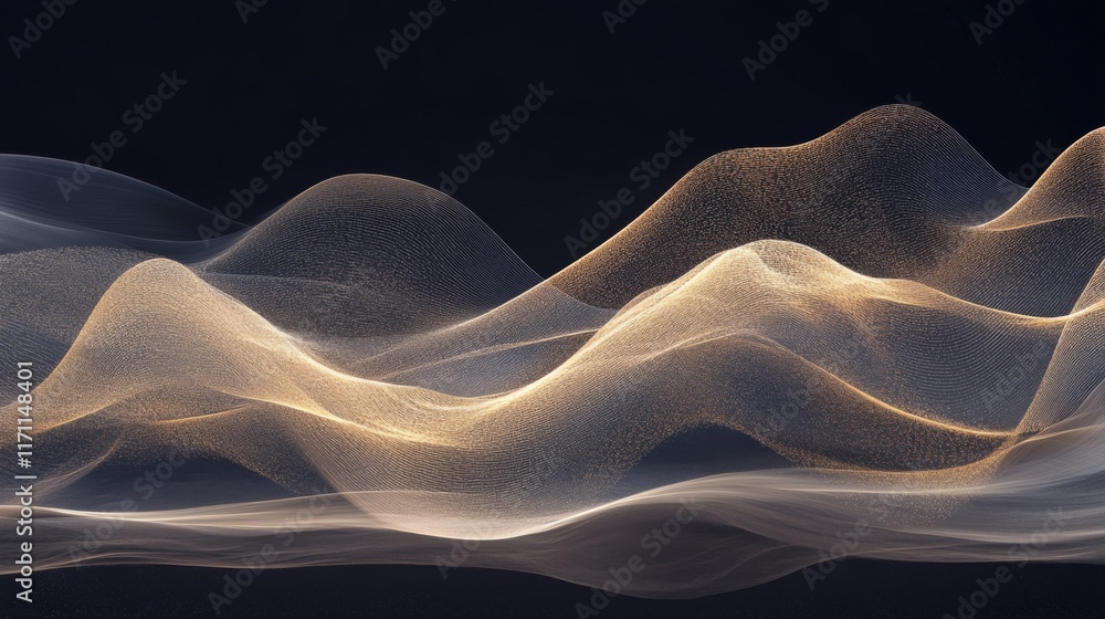Poster A sophisticated multi-layered financial graph illustrating complex data relationships, with smooth curves and a polished finish, conveying depth in business analysis.