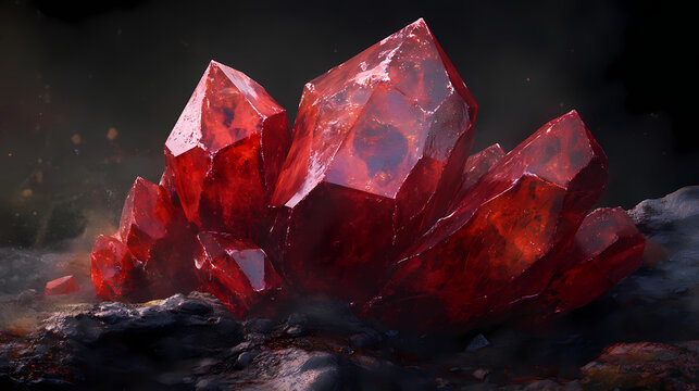 Cinnabar exemplar. Cinnabar. Illustration
