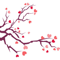 Heart Tree Branch Illustration