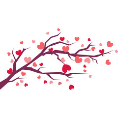 Heart Tree Branch Illustration