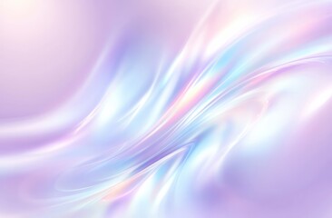 Obraz premium Soft light purple background with iridescent waves creating dreamy atmosphere. gentle flow of colors evokes sense of calm and tranquility, perfect for various design projects