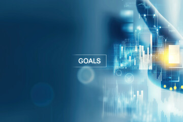 GOALS with Financial Graph Overlay and Corporate Copy Space