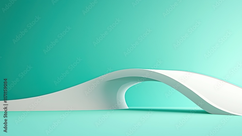 Poster elegant sweeping curve abstract interior design minimalist background smooth modern form captivating