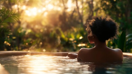 young beautiful woman in spa
