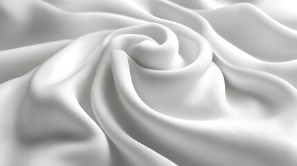 Obraz premium Swirling white silk fabric texture.