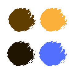 Unique Hand Painted Grunge Circle Illustration