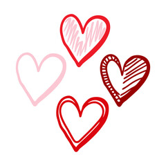 Hand Drawn Hearts for Wedding Invitations