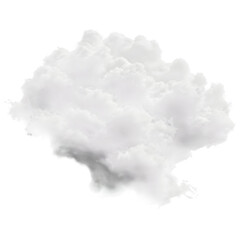 Realistic White cloud floating in a soft save as PNG .