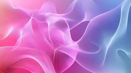 Obraz premium Abstract Pink and Purple Wavy Lines Design