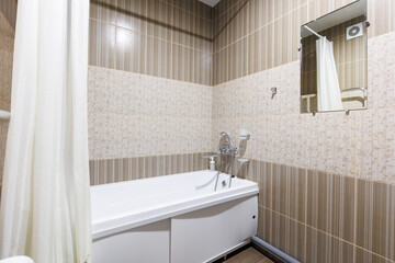 modern bathroom room with toilet and washing machine
