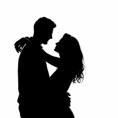 silhouette of a couple