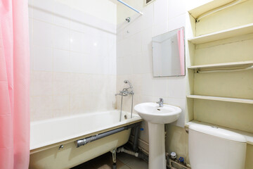 modern bathroom room with toilet and washing machine