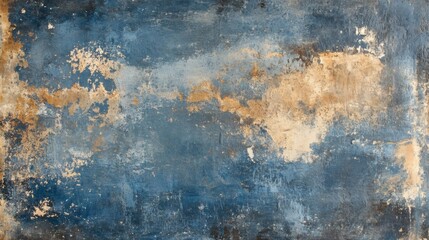Abstract blue old grunge wall background texture