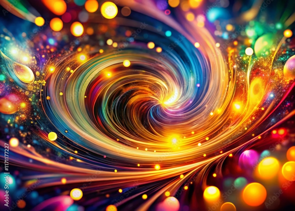 Poster surreal spinner free: abstract whimsical colorful rotating design element