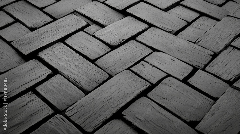 Poster minimalist monochrome geometric textured background with diagonal slate tile patterns