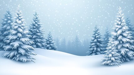 christmas tree in snow